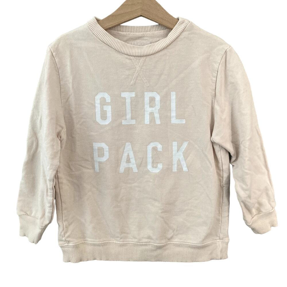 Elisabeth + Faith Girl Pack Pullover Sweatshirt - Pale Peach Pink - 4/5